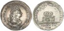 Brandenburg-Preußen Friedrich III. (I.) Silberabschlag vom Dukaten 1713 CS (Berlin) auf seinen Tod und Beisetzung Silber ss+