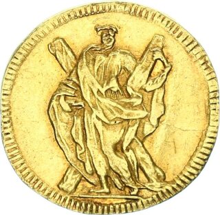 Braunschweig-Calenberg-Hannover Georg I. Ludwig als Georg I. König von Großbritannien Goldabschlag zu einem Dukaten 1726 Clausthal Gold ss