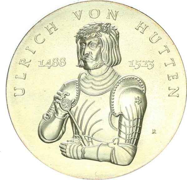 DDR Gedenkmünze 10 Mark 1988 A Ulrichs von Hutten Silber pfr., stgl. Jäger 1622