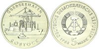 DDR Gedenkmünze 5 Mark 1988 A Überseehafen Rostock pfr., stgl. Jäger 1619