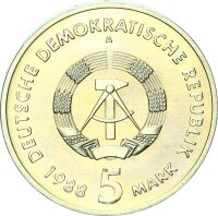 DDR Gedenkmünze 5 Mark 1988 A Ferneisenbahn...