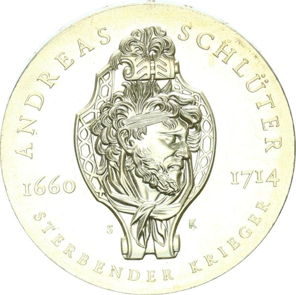 DDR Gedenkmünze 20 Mark 1990 A Andreas Schlüter silver pfr., stgl.