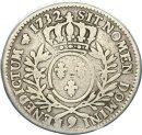 Frankreich Ludwig XV. 1/2 Ecu 1732 9 (Rennes) Silber s/f. ss