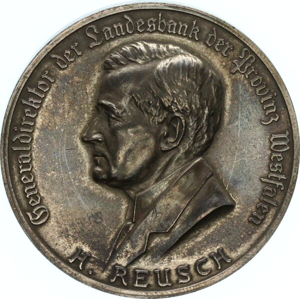 Münster Medaille 1925 versilbert Schützenbruderschaft - H. Reusch bronze vz-stgl.