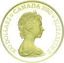 Kanada Elizabth II. 100 Dollar 1980 Kajak Gold PP