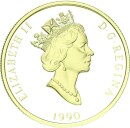 Kanada Elizabth II. 200 Dollar 1990 Nationalflagge Gold PP