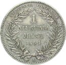 Deutsch-Neuguinea 1 Mark  1894 A Paradiesvogel Silber ss+...