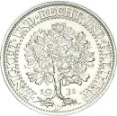 Weimarer Republik 5 Reichsmark 1931 D Eichbaum Silber...