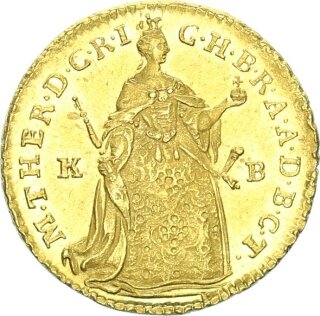 Römisch Deutsches Reich Haus Habsburg Maria Theresia Dukat 1752 KB (Kremnitz) Gold pfr., stgl.