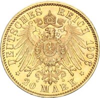 Bremen Stadt 20 Mark 1906 J PCGS MS67 TOP POP Gold pfr., stgl. Jäger 205