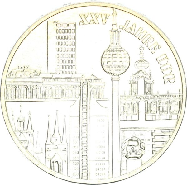 DDR Gedenkmünze 10 Mark 1974 A 25 Jahre DDR Silber pfr., f. stgl. Jäger 1552