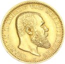 Württemberg Wilhelm II. 10 Mark 1905 F Gold vz+ Jäger 295