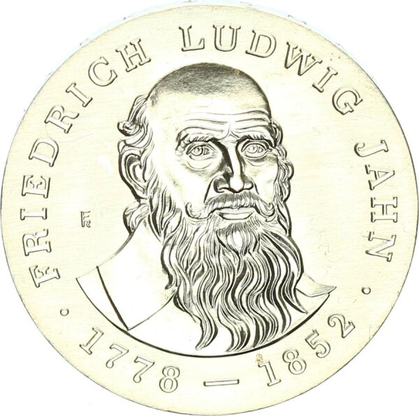 DDR Gedenkmünze 5 Mark 1977 A Friedrich Ludwig Jahn pfr., f. stgl./stgl.