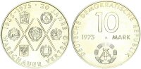 DDR Gedenkmünze 10 Mark 1975 A Warschauer Vertrag f. stgl. Jäger 1557