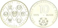 DDR Gedenkmünze 10 Mark 1975 A Warschauer Vertrag, Exp. (Exportqualität) pfr., stgl.