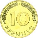 BRD Kursmünze 10 Pfennig 1968 F (Stuttgart) pfr., f....