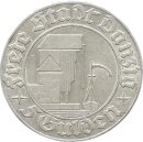 Danzig Freie Stadt 5 Gulden 1932 (A) Krantor Silber f. vz Jäger D18