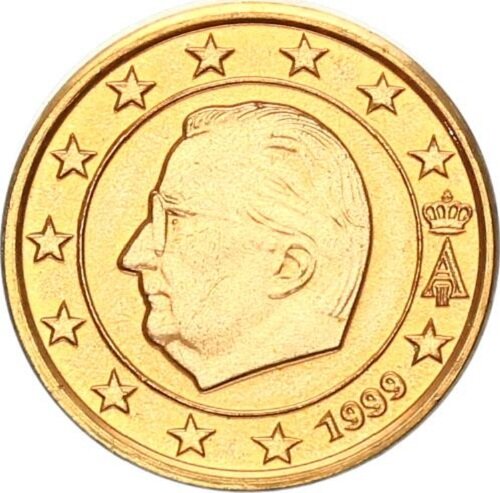Belgien Kursmünze 1 Cent 1999 Abart, große Sterne stgl., bfr.