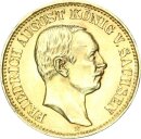 Sachsen Friedrich August III. 10 Mark 1909 E Gold vz+...