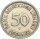 BRD Kursmünze 50 Pfennig ohne Jahr J Fehlprägung Kupfer-Nickel ss