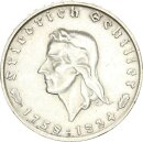 Drittes Reich 2 Reichsmark 1934 F Friedrich von Schiller...