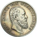 Kopie von Württemberg Karl, 2 Mark 1877 F Silber...