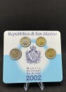 San Marino KMS 20 Cent, 50 Cent, 1 Euro & 2 Euro 2002...
