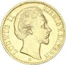 Bayern Ludwig II. 20 Mark 1878 D Gold ss-vz Jäger 197