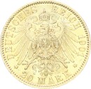 Mecklenburg-Schwerin Friedrich Franz IV. 20 Mark 1901 A Gold vz/vz+ Jäger 234
