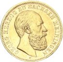 Sachsen-Meiningen Georg II. 20 Mark 1882 D Gold vz Jäger 276