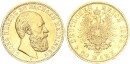 Sachsen-Meiningen Georg II. 20 Mark 1882 D Gold vz Jäger 276