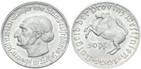Provinz Westfalen 50 Pfennig 1921 Minister vom Stein / Westfalenross Aluminium f. vz Jäger N9