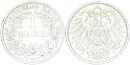 Kaiserreich 1 Mark 1891 D großer Adler Silber ss Jäger 17