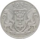 Danzig Freie Stadt 5 Gulden 1932 (A) Krantor Silber vz...