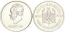 Weimarer Republik 5 Reichsmark 1932 F Goethe Silber vz Jäger 351