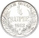 Deutsch-Ostafrika 1/4 Rupie 1912 J Wilhelm II. in Uniform...