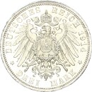 Anhalt Friedrich II. 3 Mark 1914 A Silberhochzeit Silber...