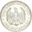 Weimarer Republik 3 Reichsmark 1927 F Tübingen Silber vz-stgl. Jäger 328