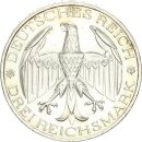 Weimarer Republik 3 Reichsmark 1929 A Waldeck Silber vz-stgl. Jäger 337