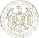 Weimarer Republik 5 Reichsmark 1930 A Zeppelin Silber f....