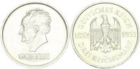 Weimarer Republik 3 Reichsmark 1932 A Goethe silver vz/vz+