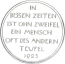 Weimarer Republik Medaille 1923 Der Wucherer Aluminium vz+