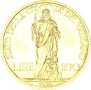 Vatikan Papst Pius XI. 100 Lire 1936 Rom Gold vz-stgl.
