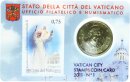 Vatikan Kursmünze Papst Bendedikt XVI. 50 Cent 2011 Coincard Nr.1 + Briefmarke stgl., bfr.