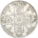 Großbritannien Victoria 4 Shilling (Double Florin) 1889 Silber f. ss