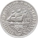 Weimarer Republik 3 Reichsmark 1927 A Bremerhaven Silber vz+ Jäger 325