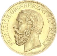 Baden Friedrich I. 10 Mark 1873 G PCGS MS66 TOP POP 1/0...