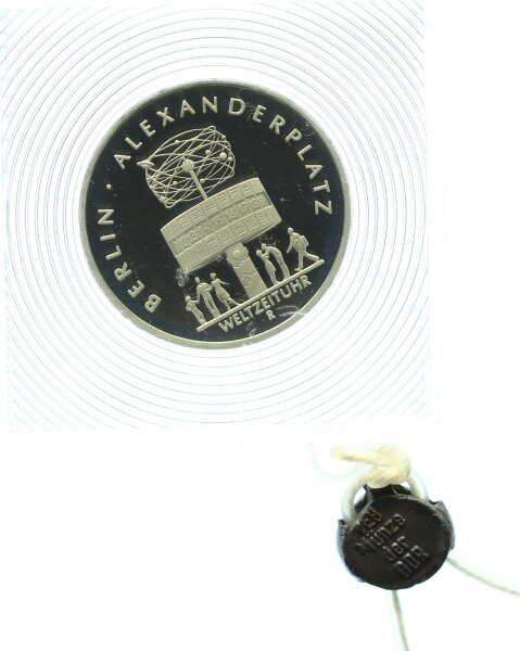 DDR Gedenkmünze 5 Mark 1987 A Alexanderplatz, Weltzeituhr PP Jäger 1615