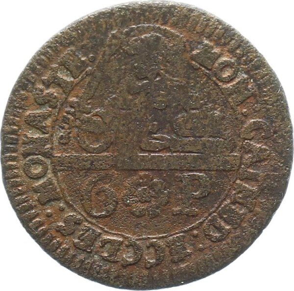 Münster-Domkapitel 6 Pfennig 1762 Kupfer s-ss