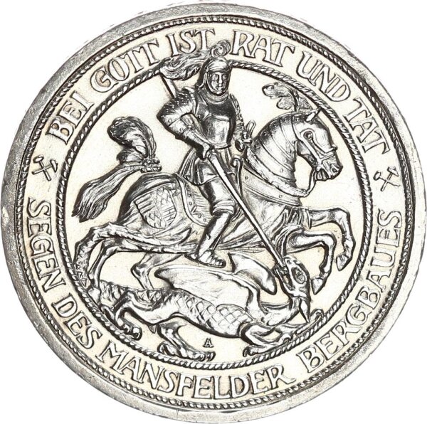 Preußen Wilhelm II. 3 Mark 1915 A Mansfeld silver pfr., stgl.